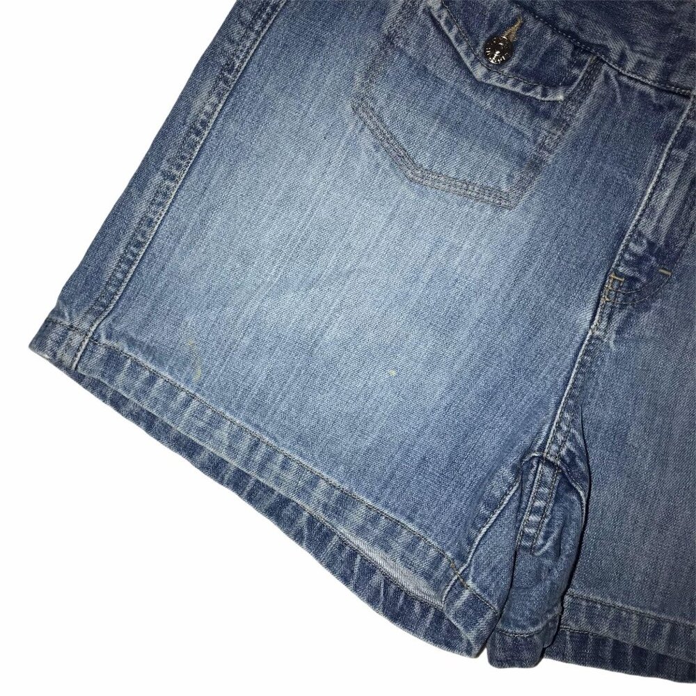 READ Tommy Hilfiger Jean Shorts Womens 10 Light Wash Embroidered Logo Jean - Picture 4 of 9